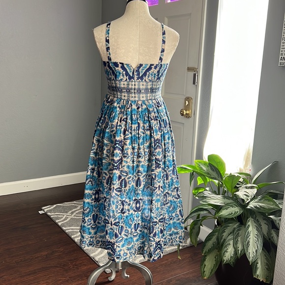 Taylor Blue Paisley Print Midi Dress - Picture 5 of 8